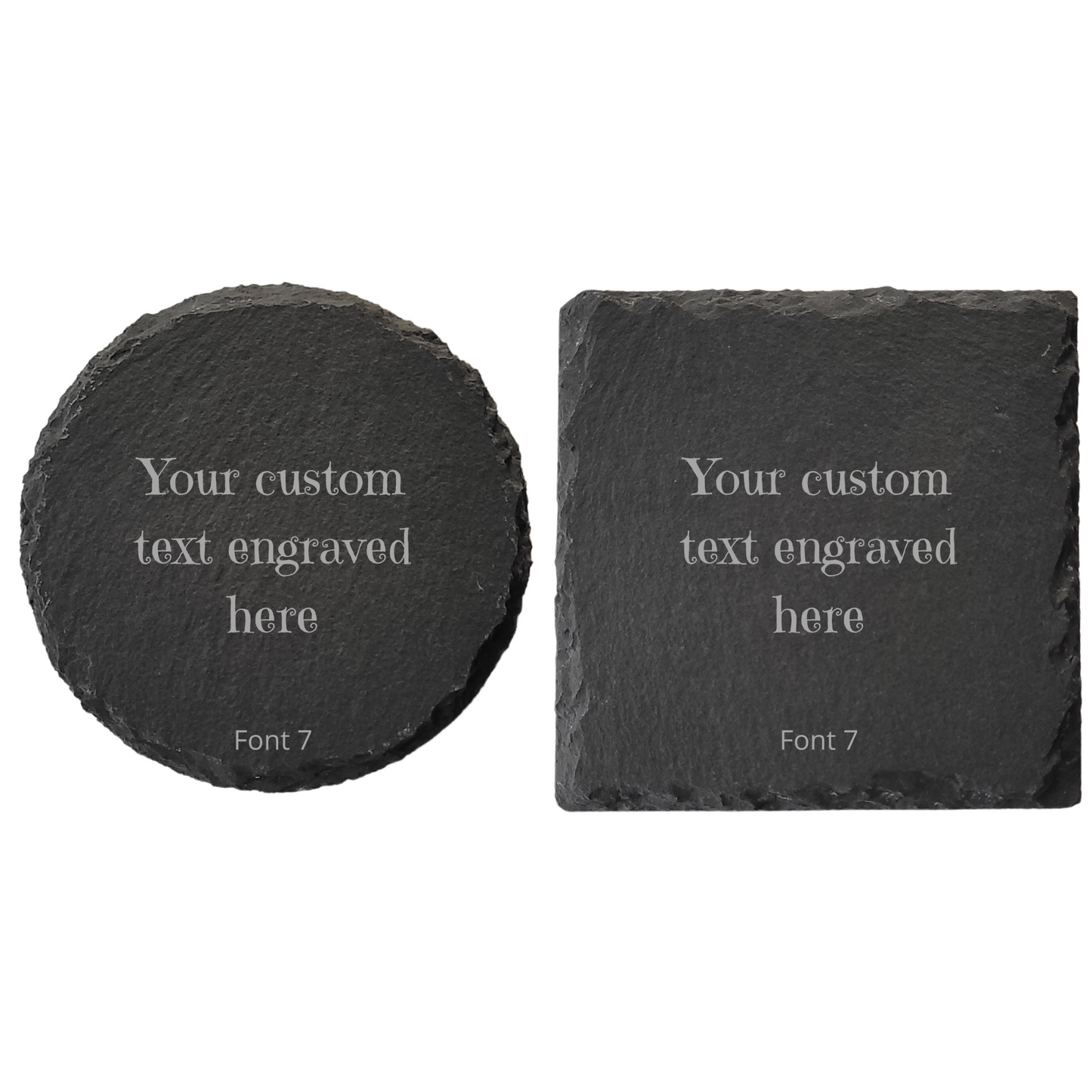 Personalised Slate Coaster – Custom Laser Engraved Gift for Home, Weddings & Special Occasions