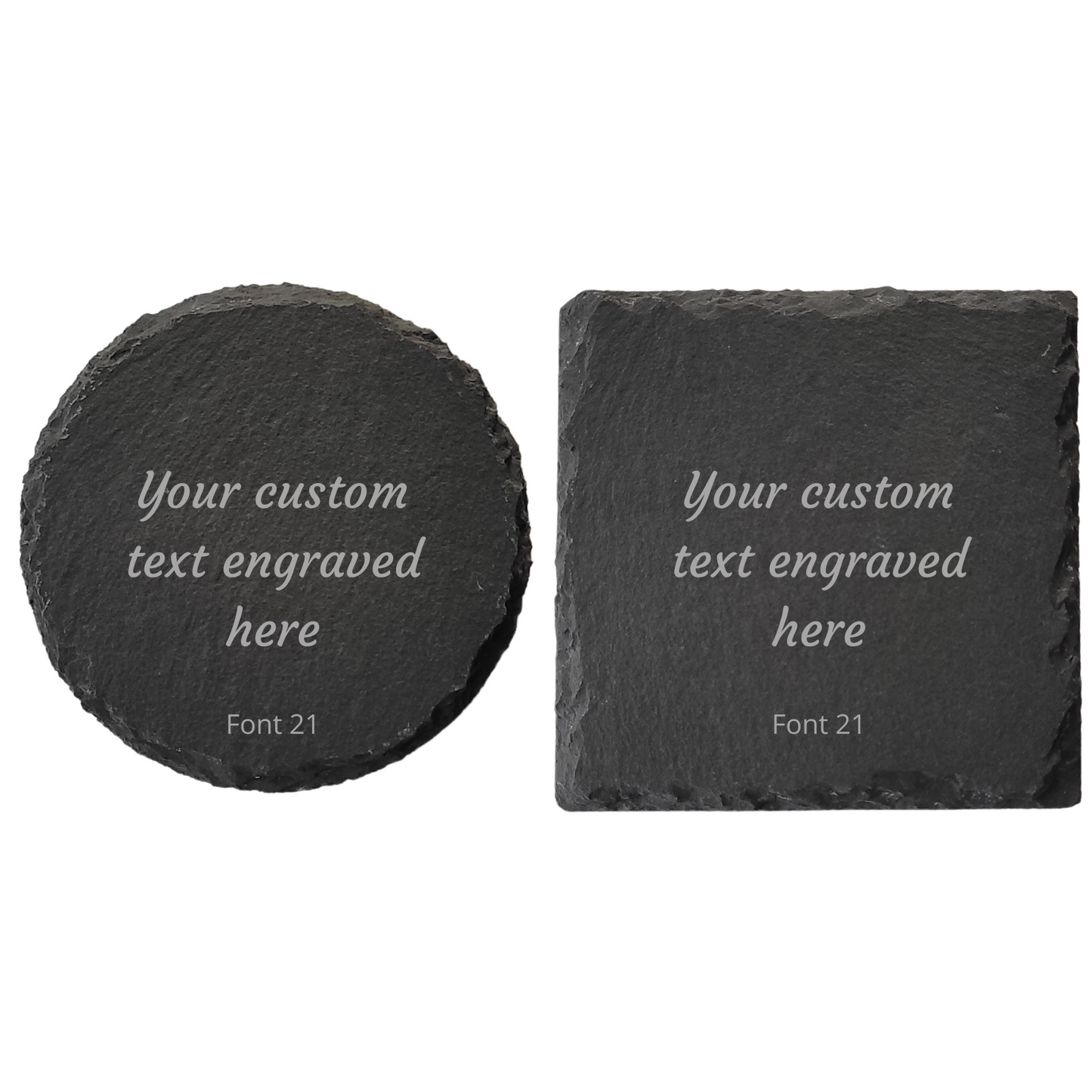 Personalised Slate Coaster – Custom Laser Engraved Gift for Home, Weddings & Special Occasions