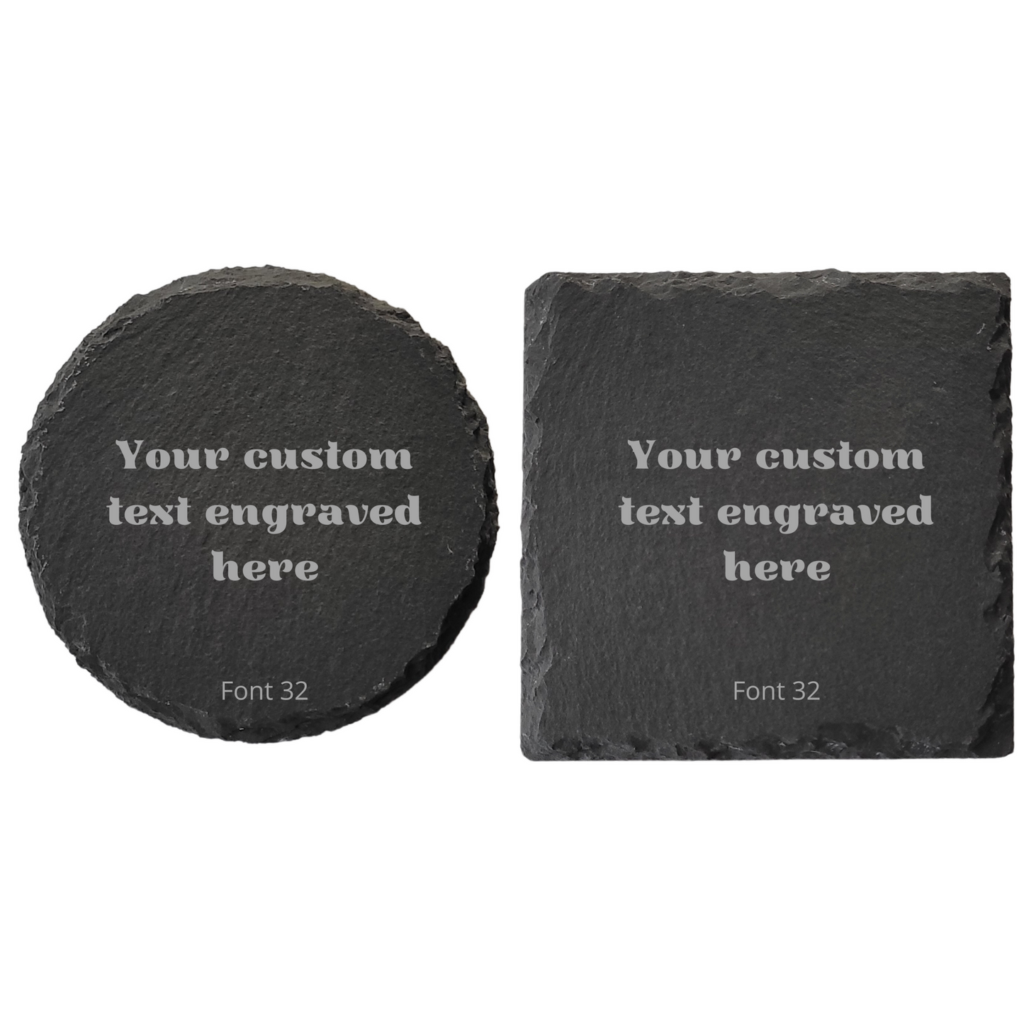 Personalised Slate Coaster – Custom Laser Engraved Gift for Home, Weddings & Special Occasions