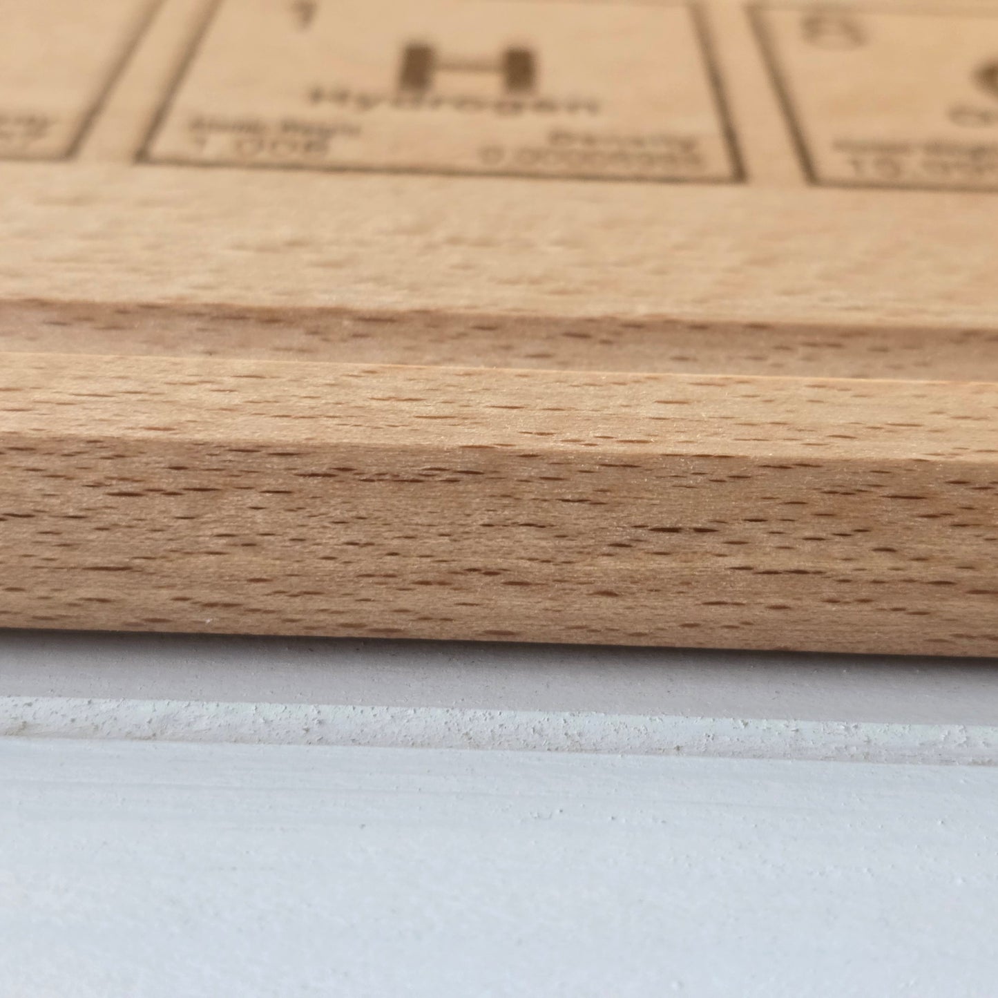 "CHOP CHOP" Periodic Beechwood Chopping Board – Laser Engraved & Mineral Oil Treated