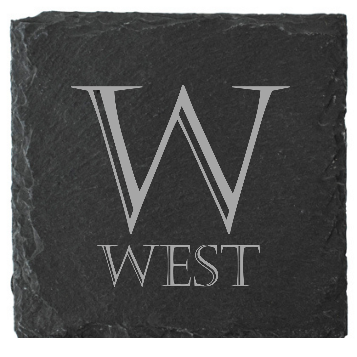 Laser Engraved Compass Slate Coasters – Round or Square | North, South, East, West Design