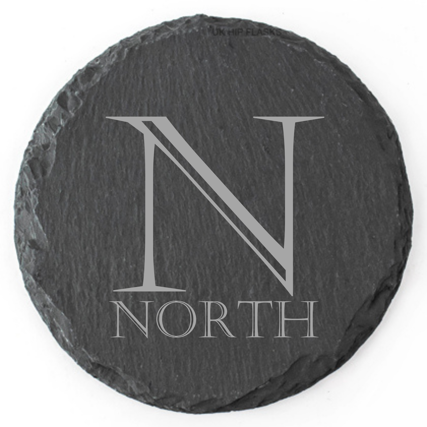 Laser Engraved Compass Slate Coasters – Round or Square | North, South, East, West Design