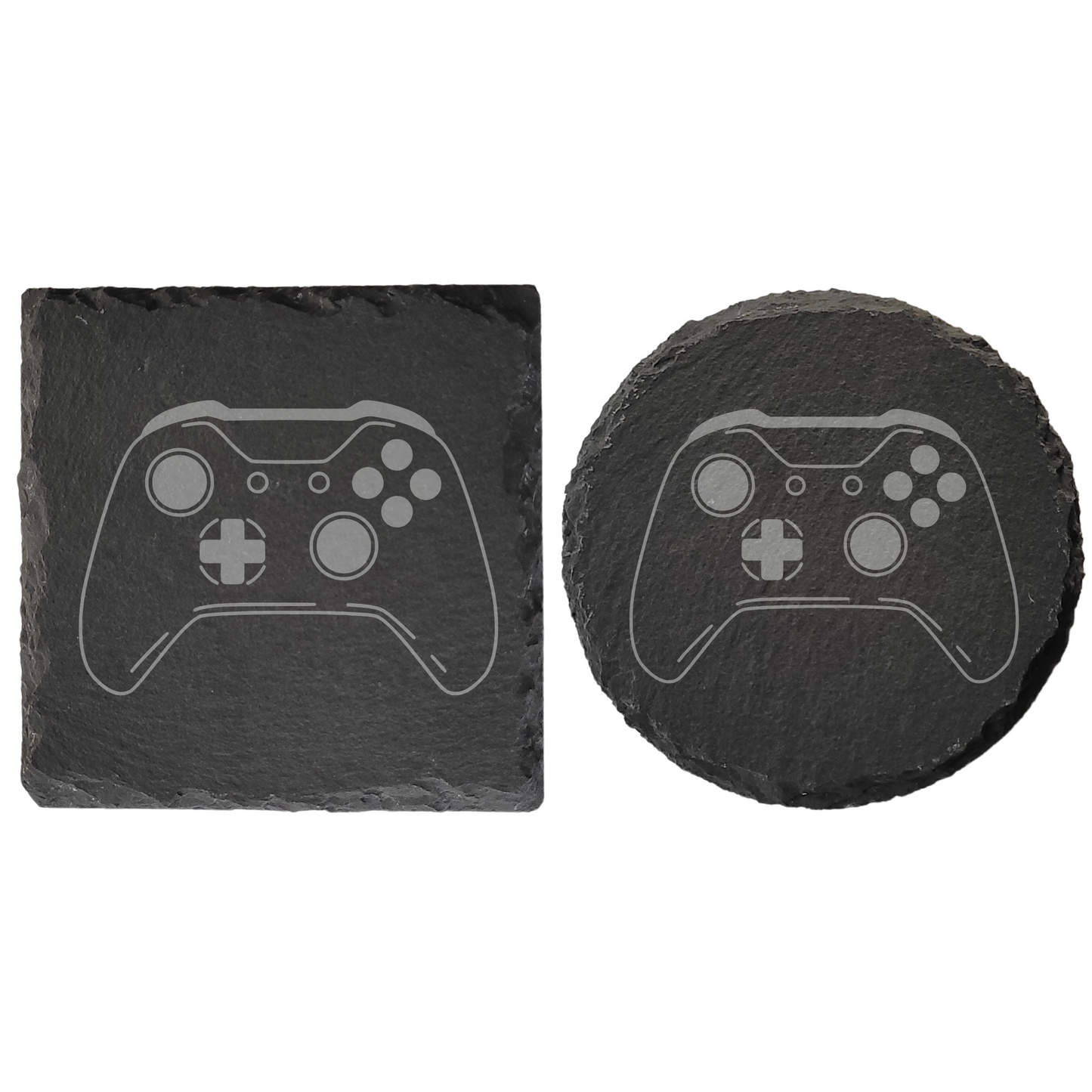 Gamer Slate Coasters – Laser Engraved Controller Designs and Buttons