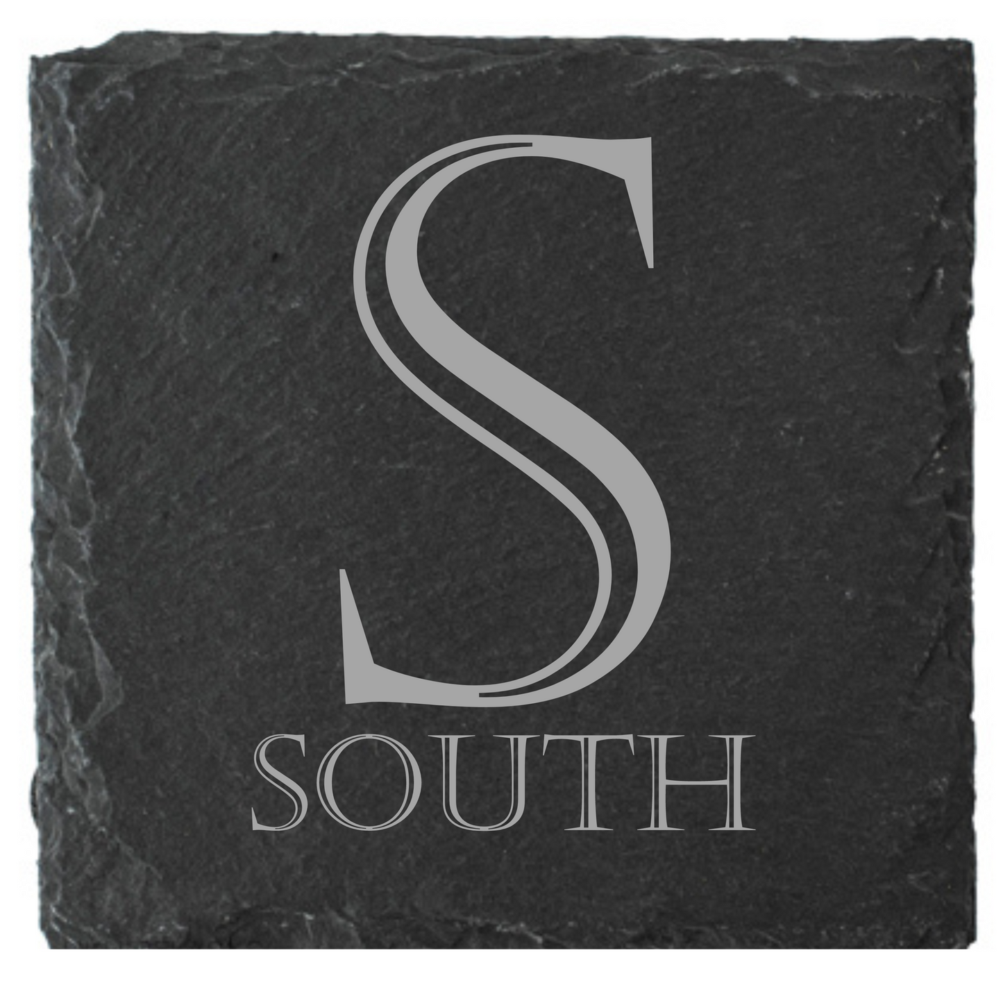Laser Engraved Compass Slate Coasters – Round or Square | North, South, East, West Design