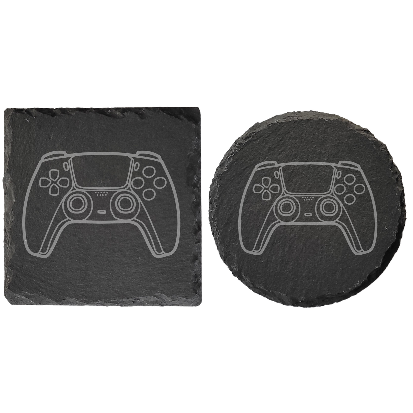Gamer Slate Coasters – Laser Engraved Controller Designs and Buttons