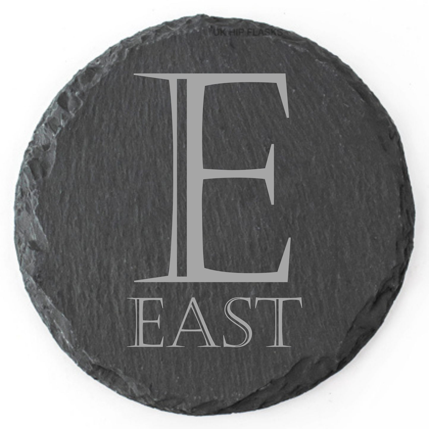 Laser Engraved Compass Slate Coasters – Round or Square | North, South, East, West Design