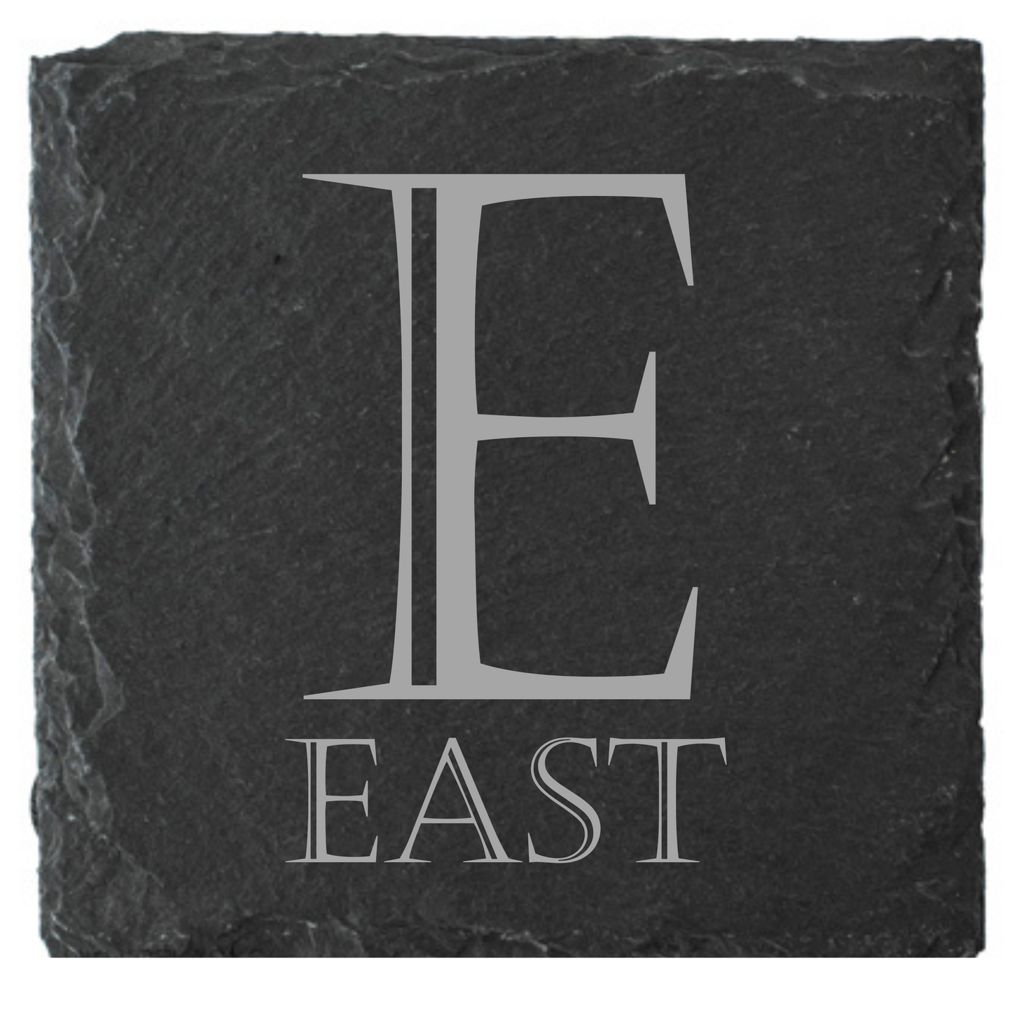 Laser Engraved Compass Slate Coasters – Round or Square | North, South, East, West Design