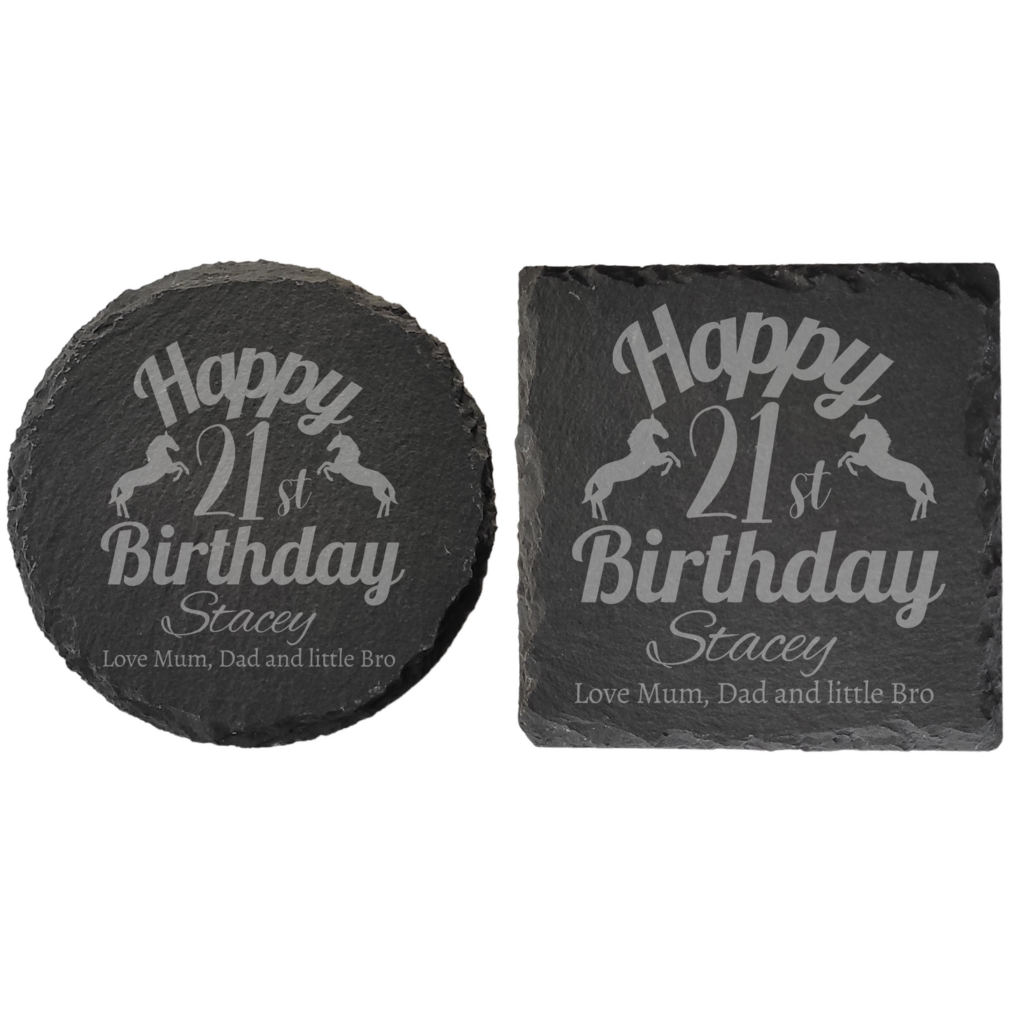 Personalised Milestone Birthday Slate Coaster – Featuring Different Hobbies/Interests