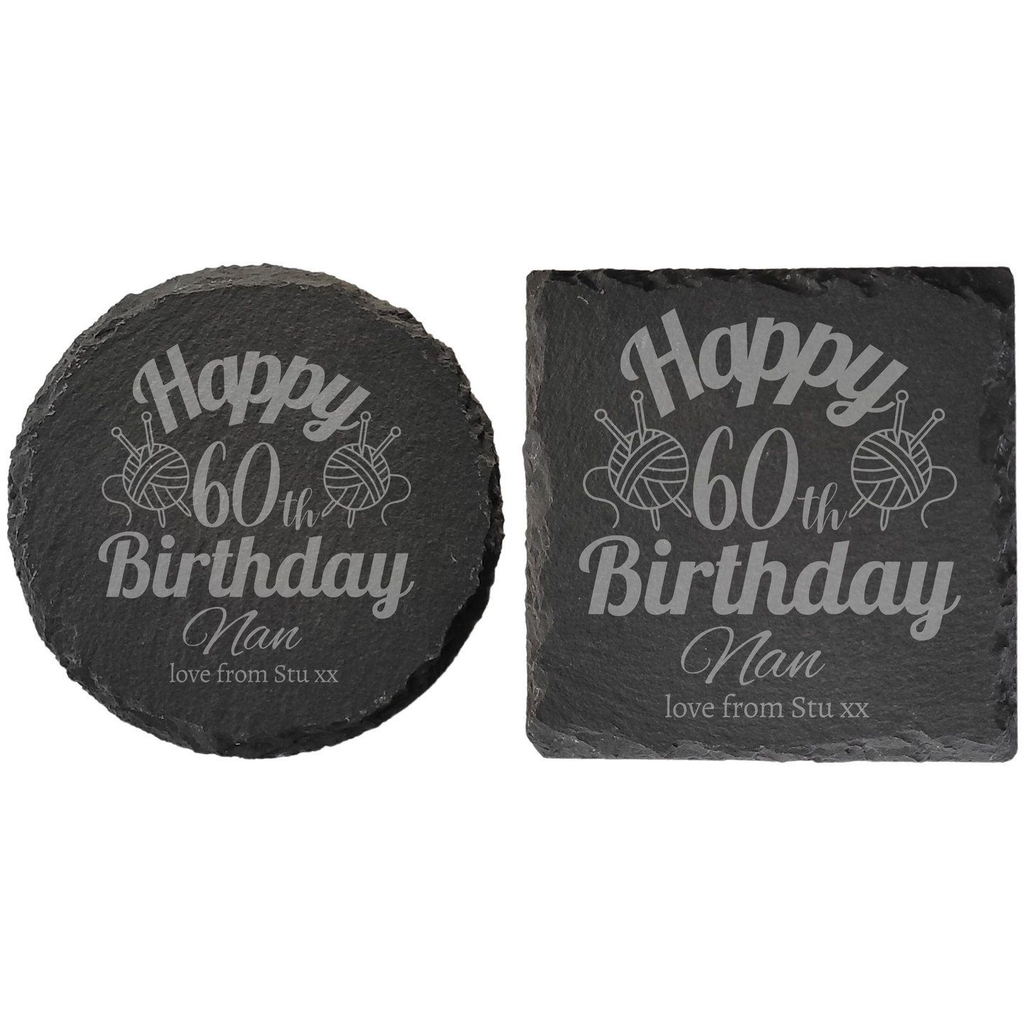 Personalised Milestone Birthday Slate Coaster – Featuring Different Hobbies/Interests