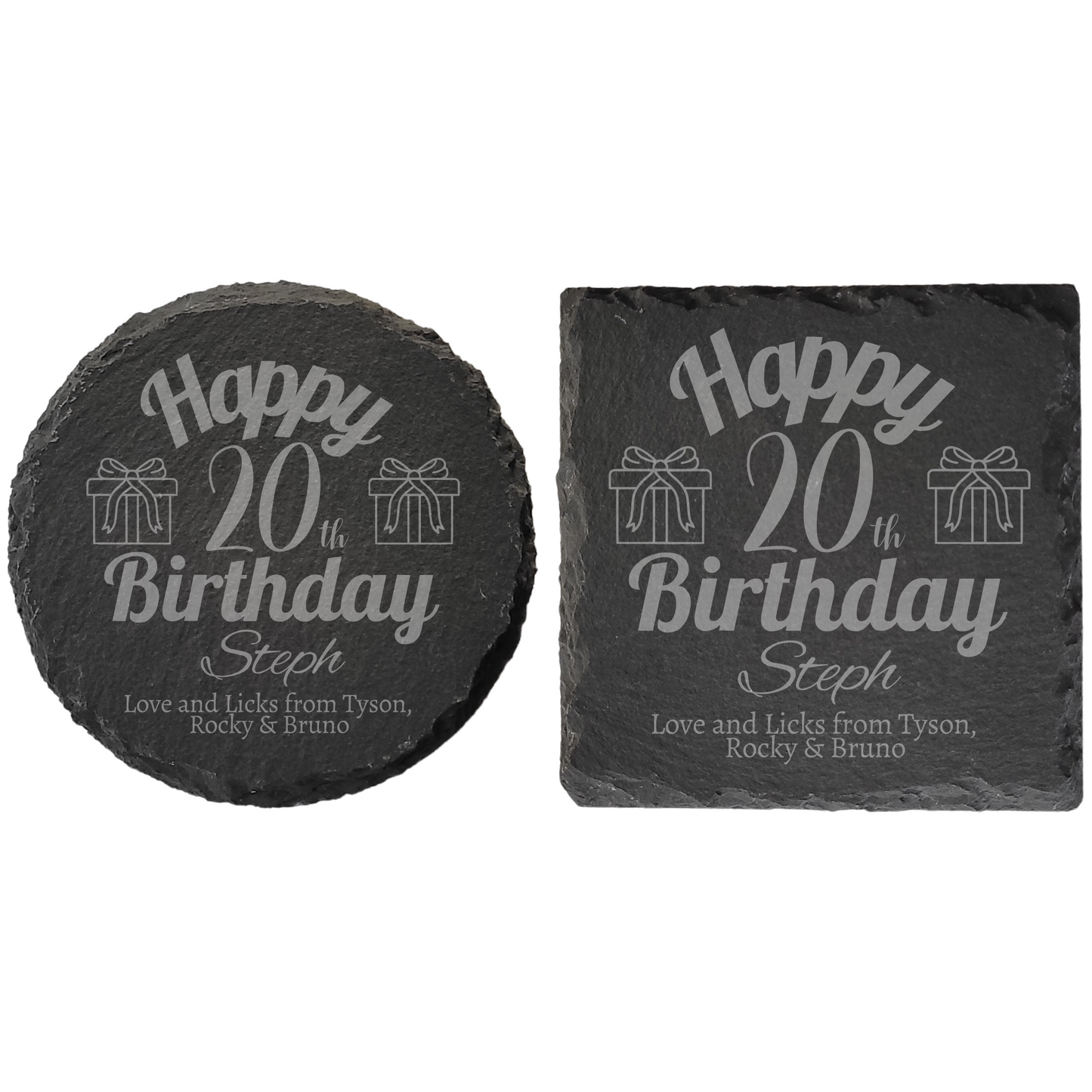 Personalised Milestone Birthday Slate Coaster – Featuring Different Hobbies/Interests