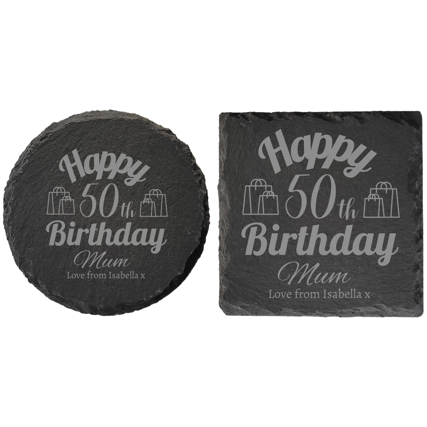 Personalised Milestone Birthday Slate Coaster – Featuring Different Hobbies/Interests