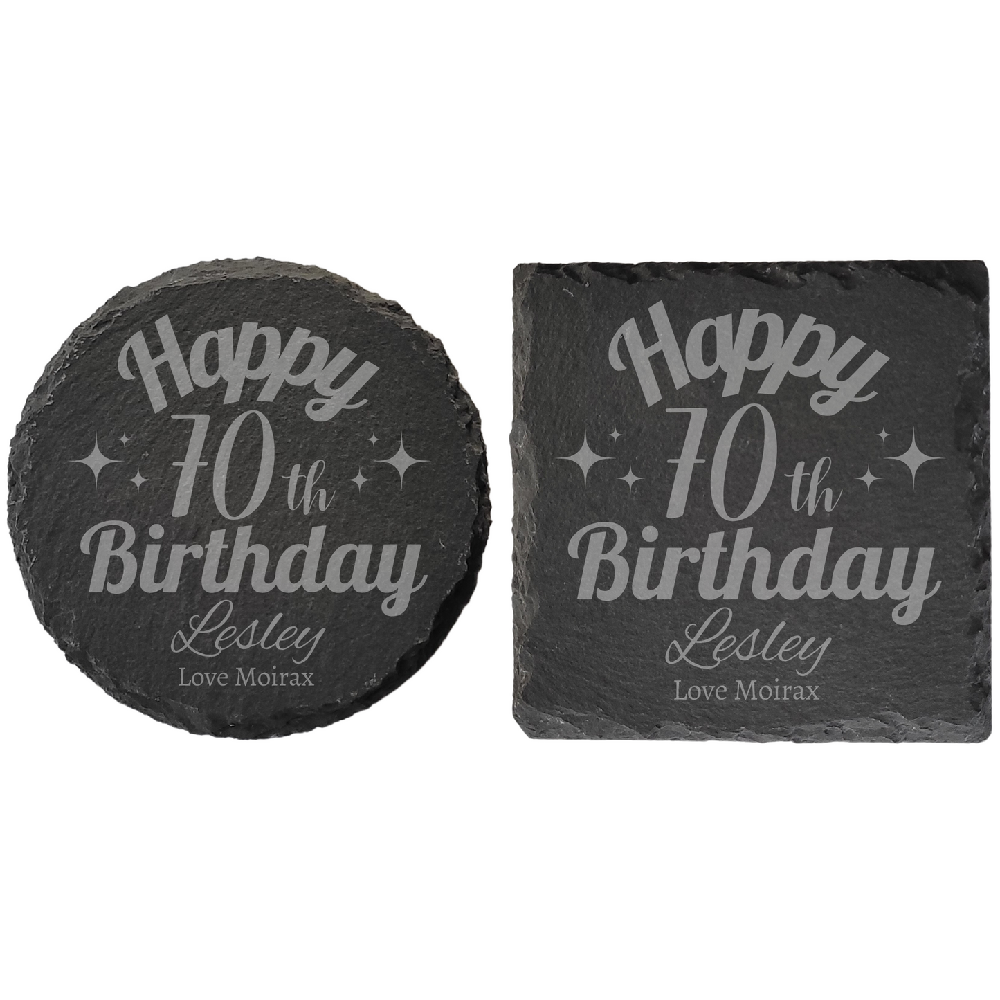 Personalised Milestone Birthday Slate Coaster – Featuring Different Hobbies/Interests