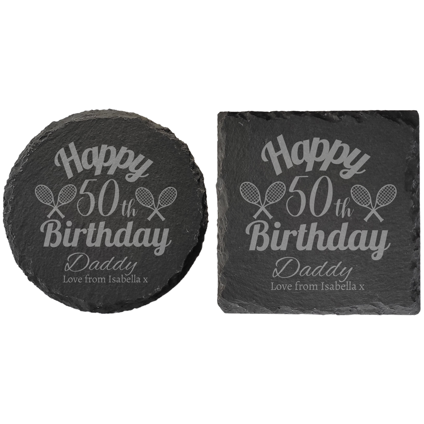 Personalised Milestone Birthday Slate Coaster – Featuring Different Hobbies/Interests
