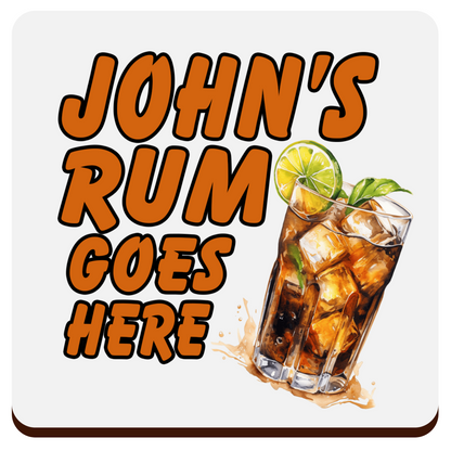 Personalised Drink Coaster – Custom Name & Beverage Design  Sublimation Gift for Cocktail Lovers, Coffee Fans & Mor