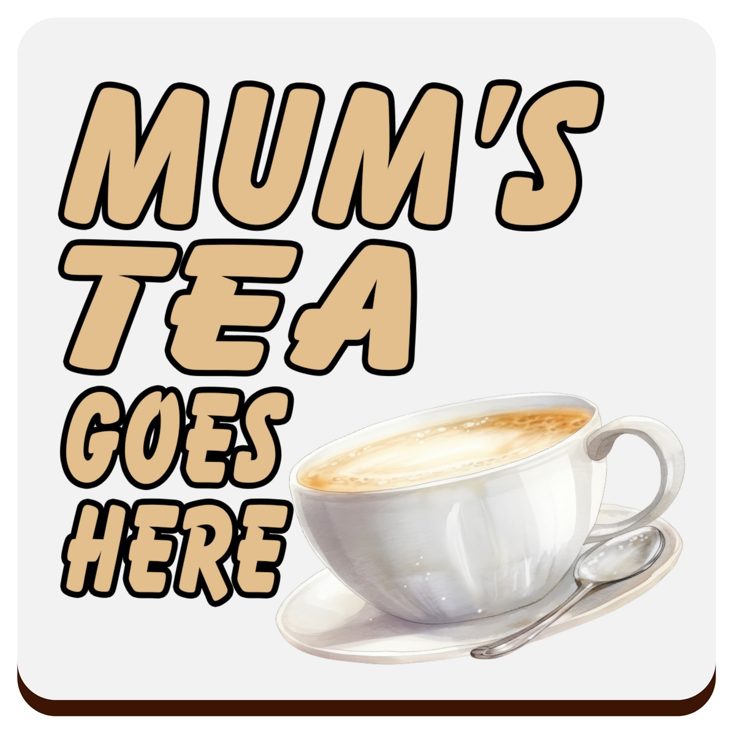 Personalised Drink Coaster – Custom Name & Beverage Design  Sublimation Gift for Cocktail Lovers, Coffee Fans & Mor