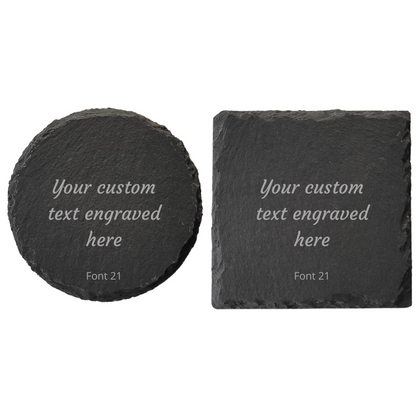Personalised Slate Coaster – Custom Laser Engraved Gift for Home, Weddings & Special Occasions