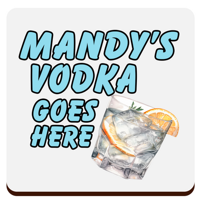 Personalised Drink Coaster – Custom Name & Beverage Design  Sublimation Gift for Cocktail Lovers, Coffee Fans & Mor