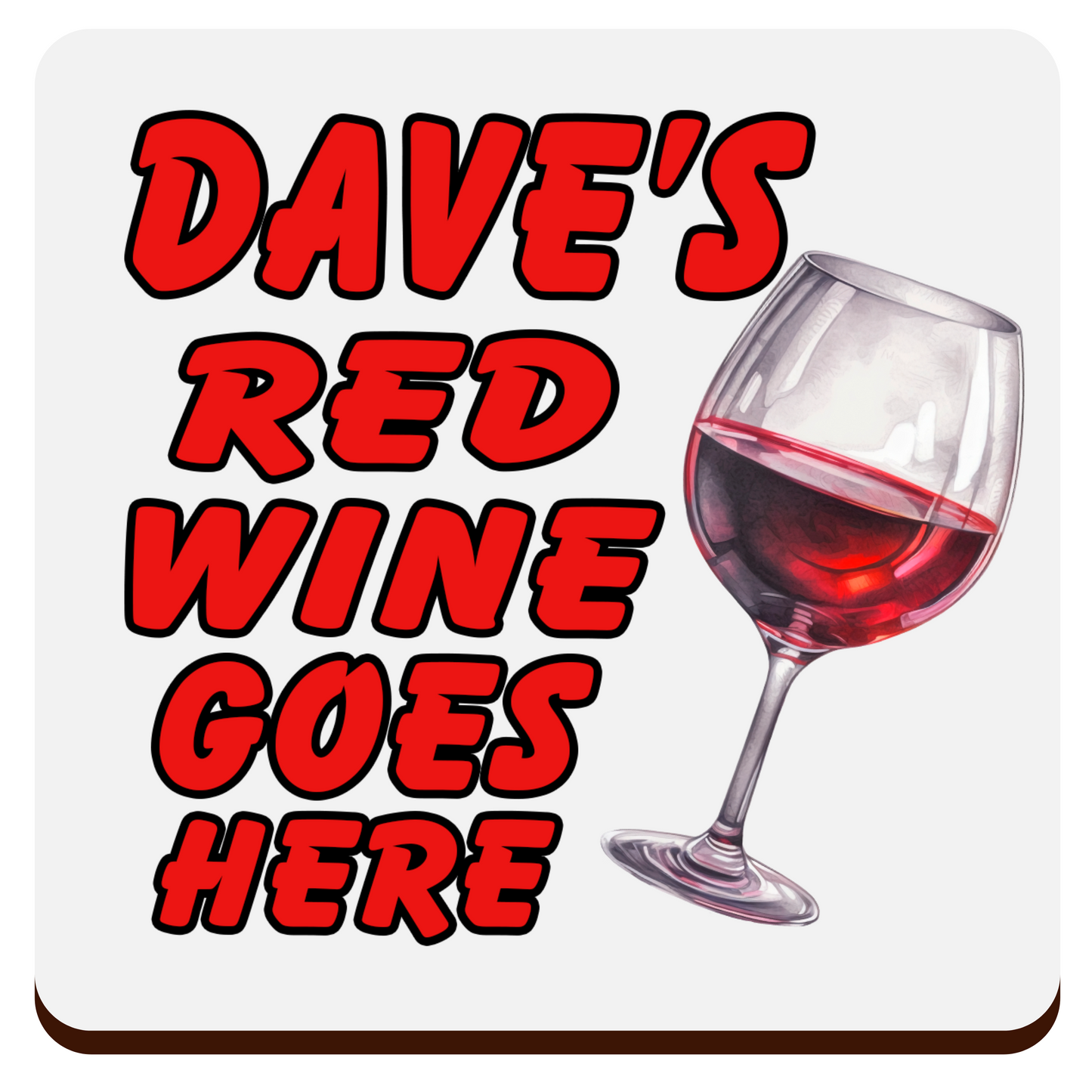 Personalised Drink Coaster – Custom Name & Beverage Design  Sublimation Gift for Cocktail Lovers, Coffee Fans & Mor