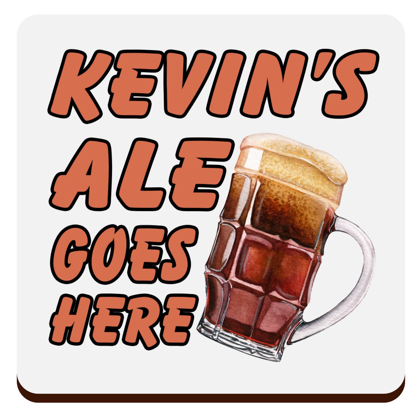 Personalised Drink Coaster – Custom Name & Beverage Design  Sublimation Gift for Cocktail Lovers, Coffee Fans & Mor