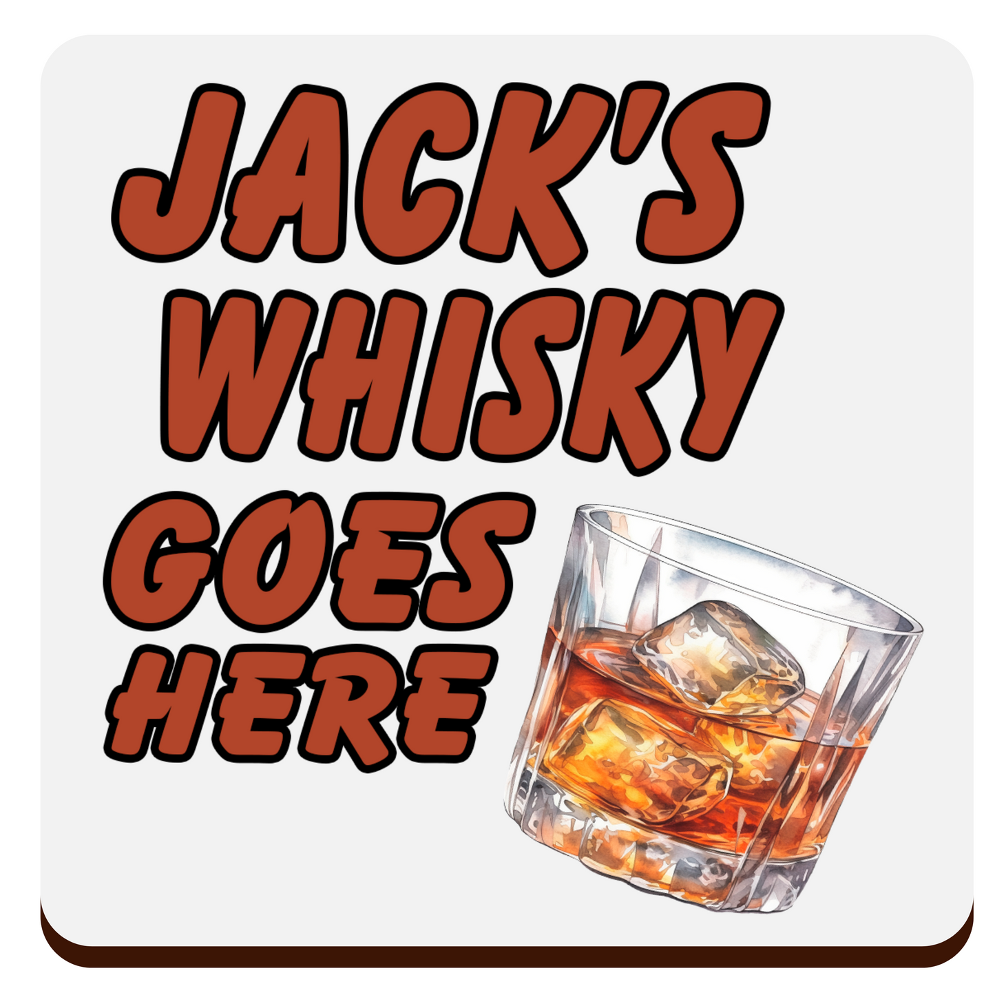 Personalised Drink Coaster – Custom Name & Beverage Design  Sublimation Gift for Cocktail Lovers, Coffee Fans & Mor