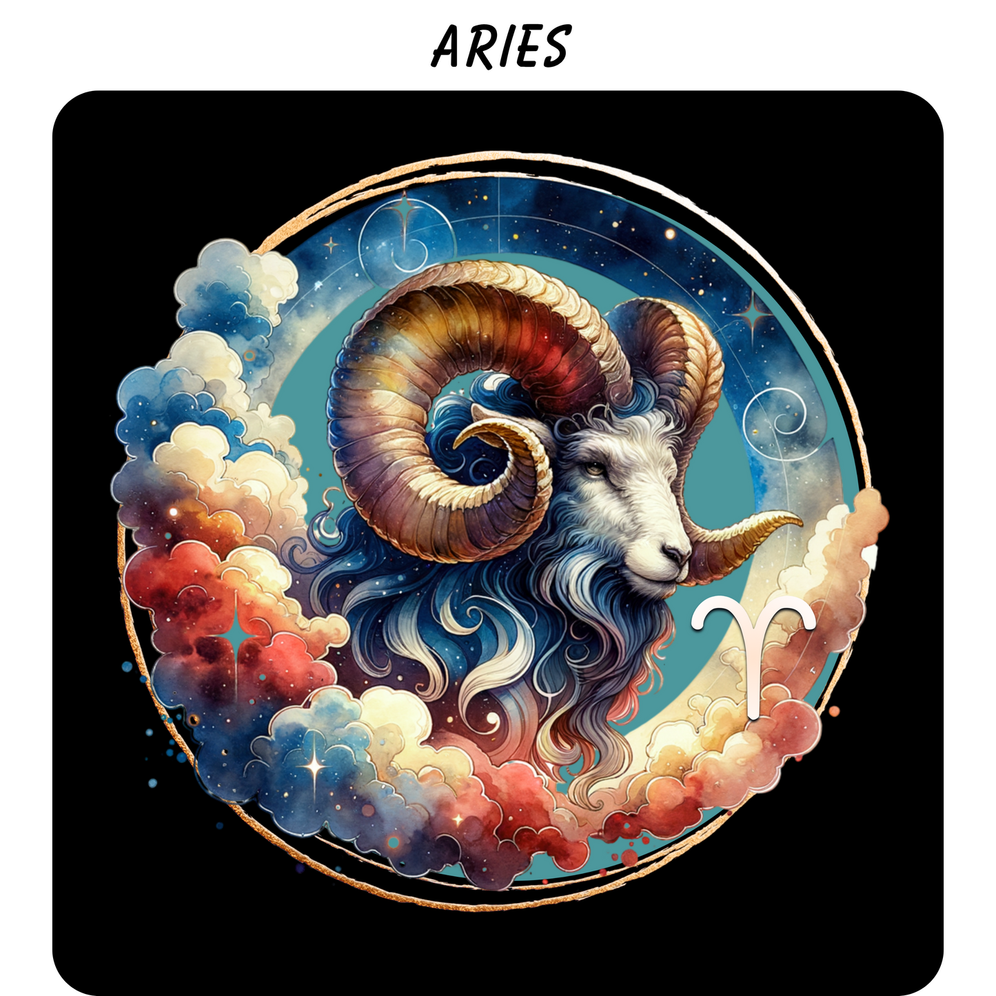 Zodiac Sign Coasters – Vivid Highly Detailed Sublimation Astrology Designs