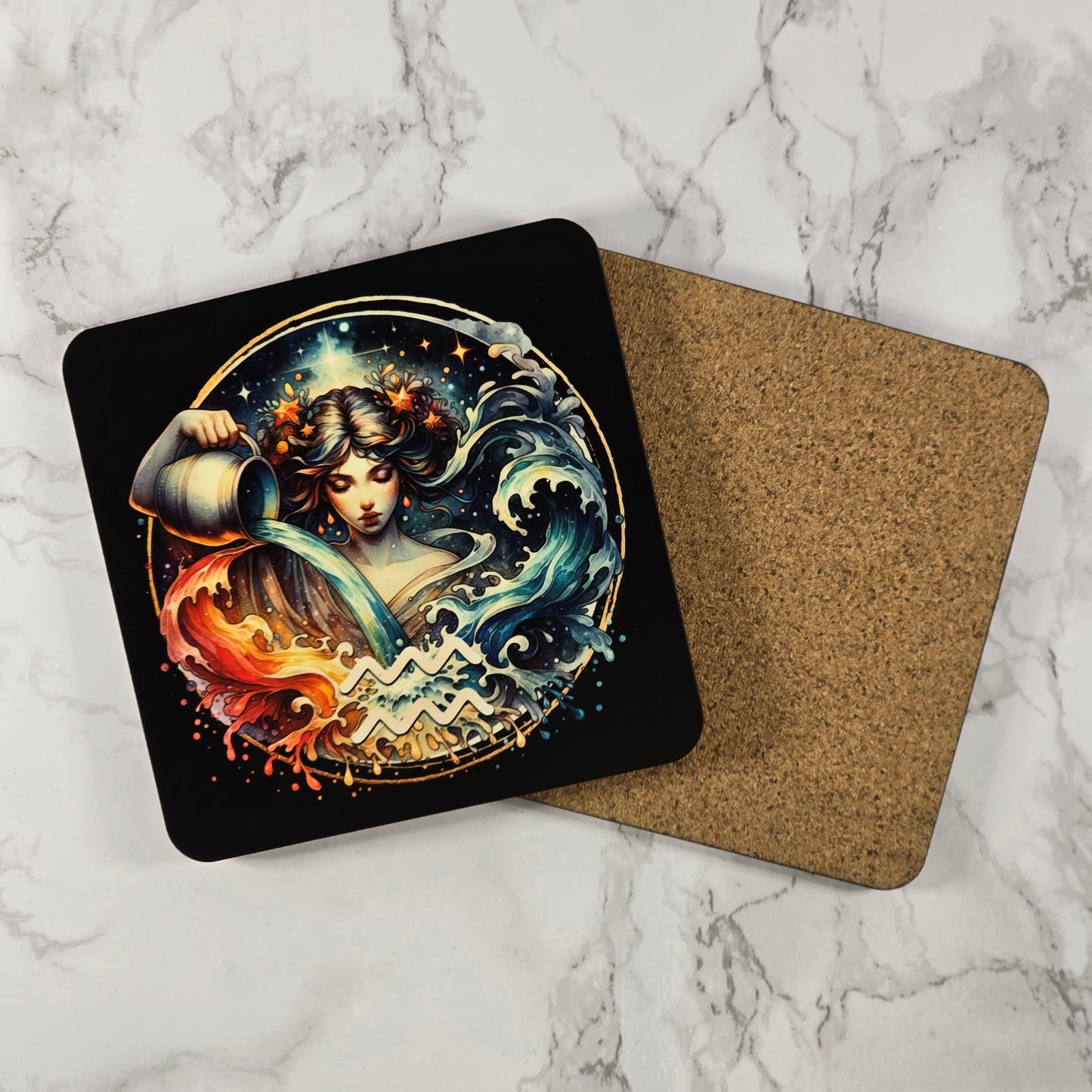 Zodiac Sign Coasters – Vivid Highly Detailed Sublimation Astrology Designs