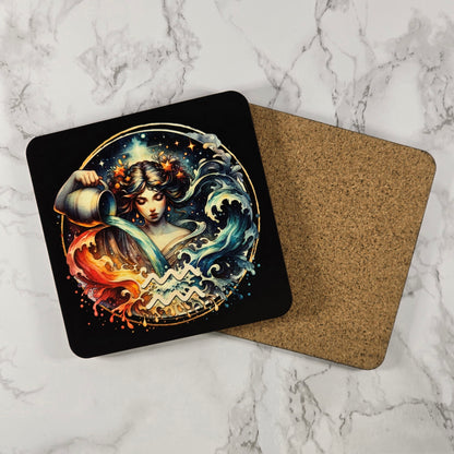 Zodiac Sign Coasters – Vivid Highly Detailed Sublimation Astrology Designs