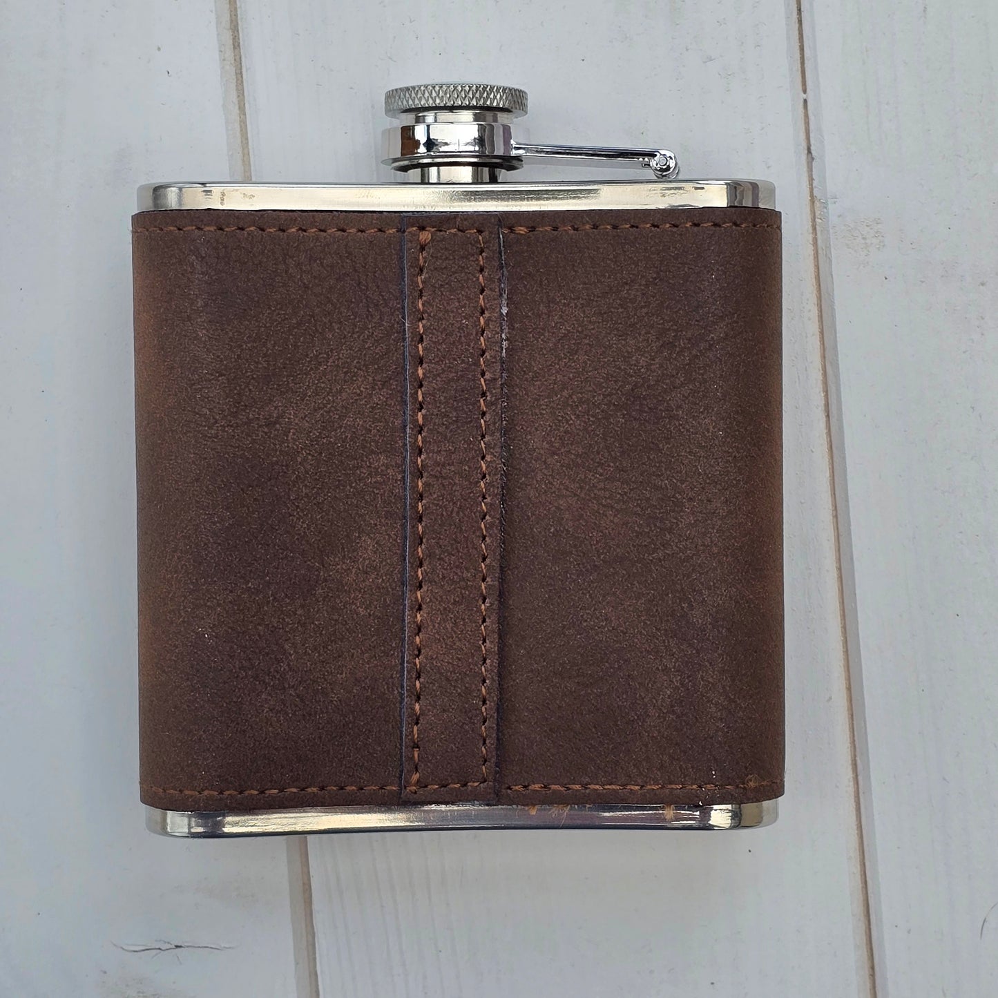 Personalised Vintage Style 6oz Hip Flask – Custom Birth Year Engraving, 4 Colours, Optional Gift Box