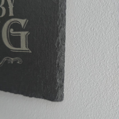 Humorous Guest Hanging Slate Sign, Rectangular Slate Sign with Rope.