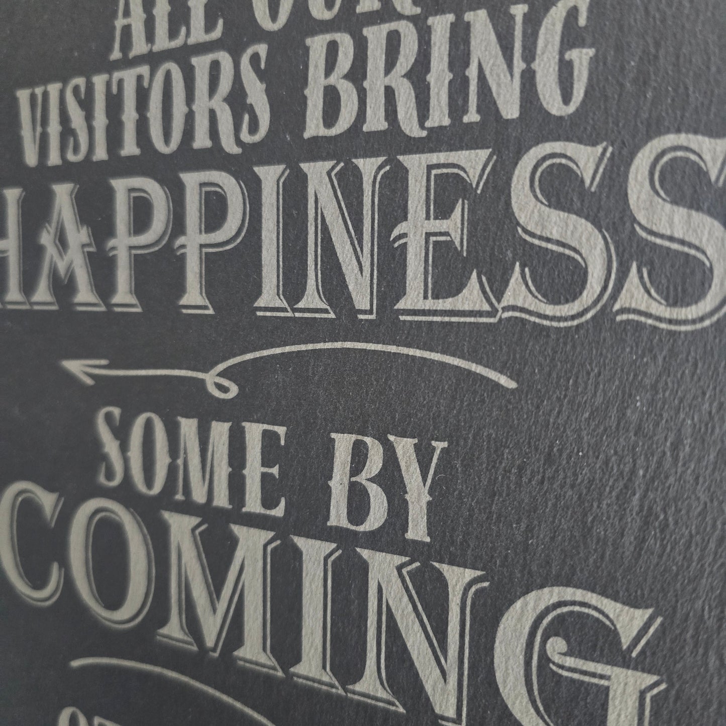 Humorous Guest Hanging Slate Sign, Rectangular Slate Sign with Rope.