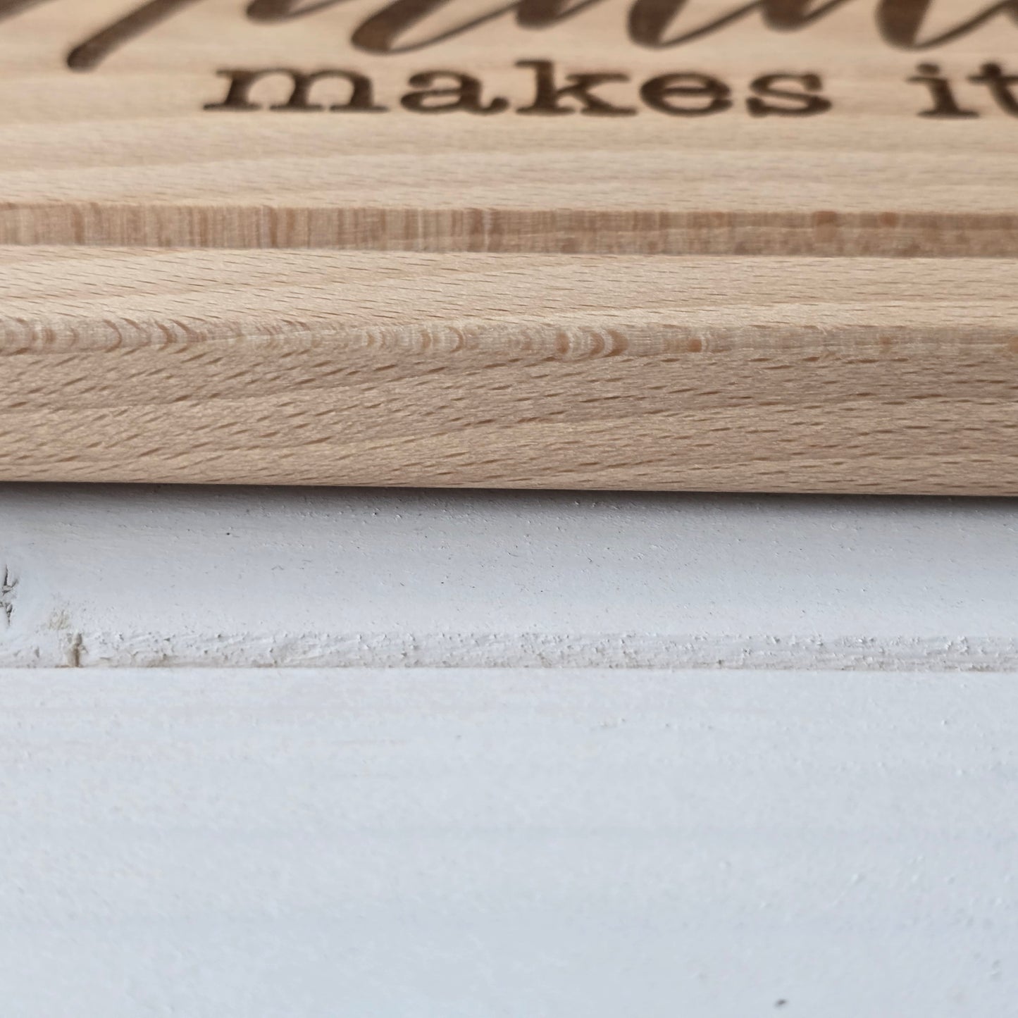 Personalised Beechwood Chopping Board - Laser Engraved Design with Custom Name.
