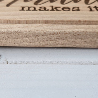 Personalised Beechwood Chopping Board - Laser Engraved Design with Custom Name.