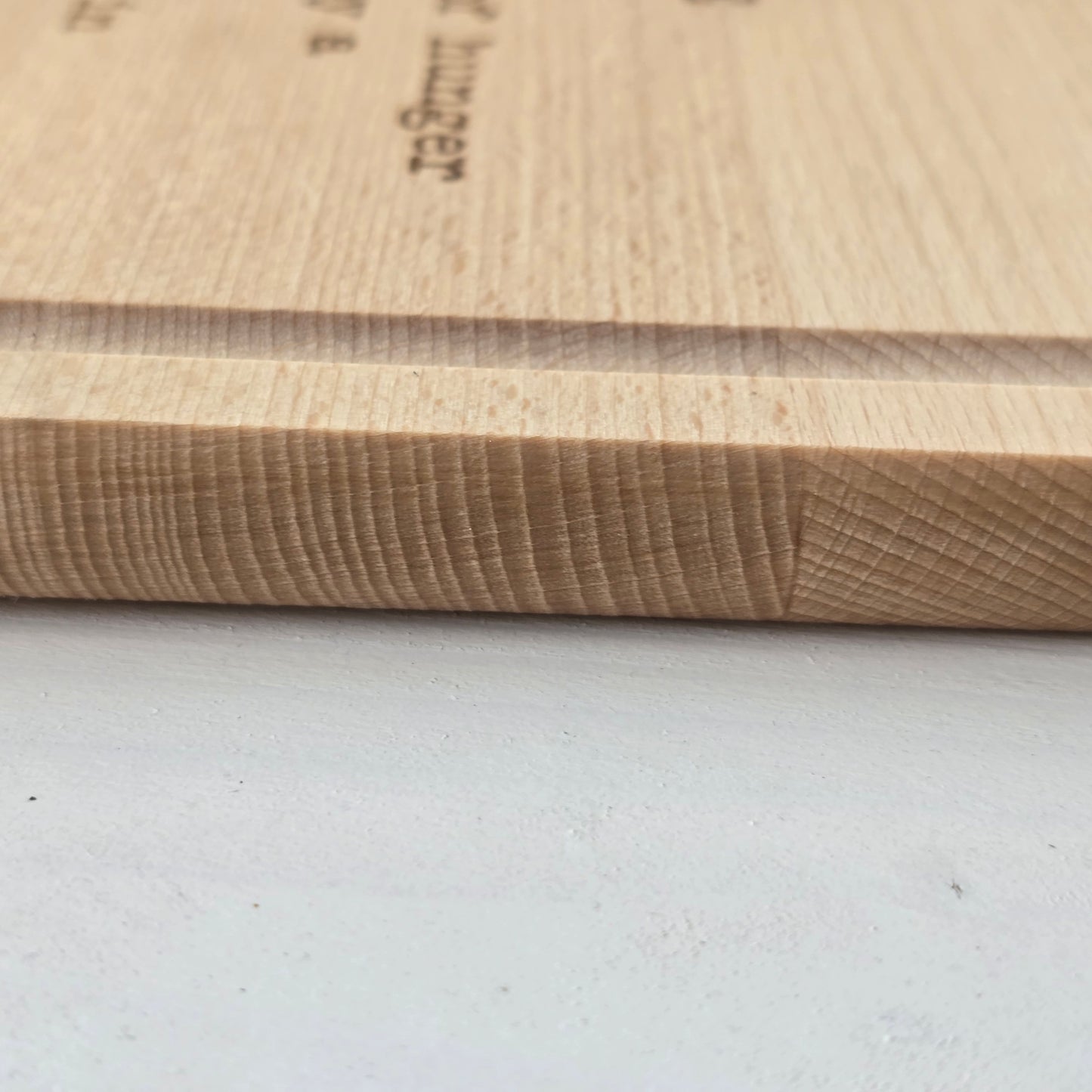 “Hangry” Beechwood Chopping Board – Laser Engraved and Treated with a Food Safe Mineral Oil