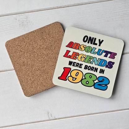 Legendary Birth Year Coaster – “Only Absolute Legends Were Born In…” Personalised Sublimation Gift