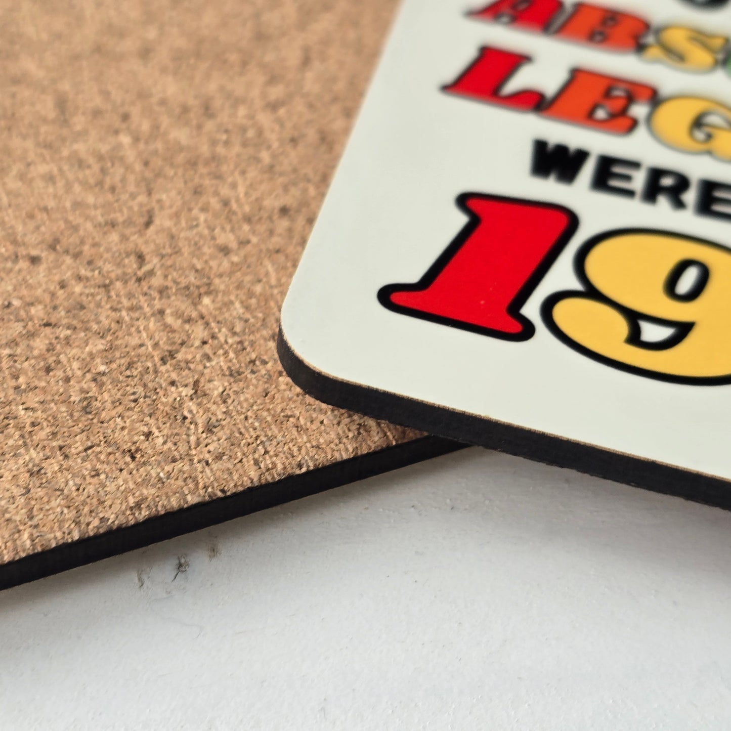 Legendary Birth Year Coaster – “Only Absolute Legends Were Born In…” Personalised Sublimation Gift