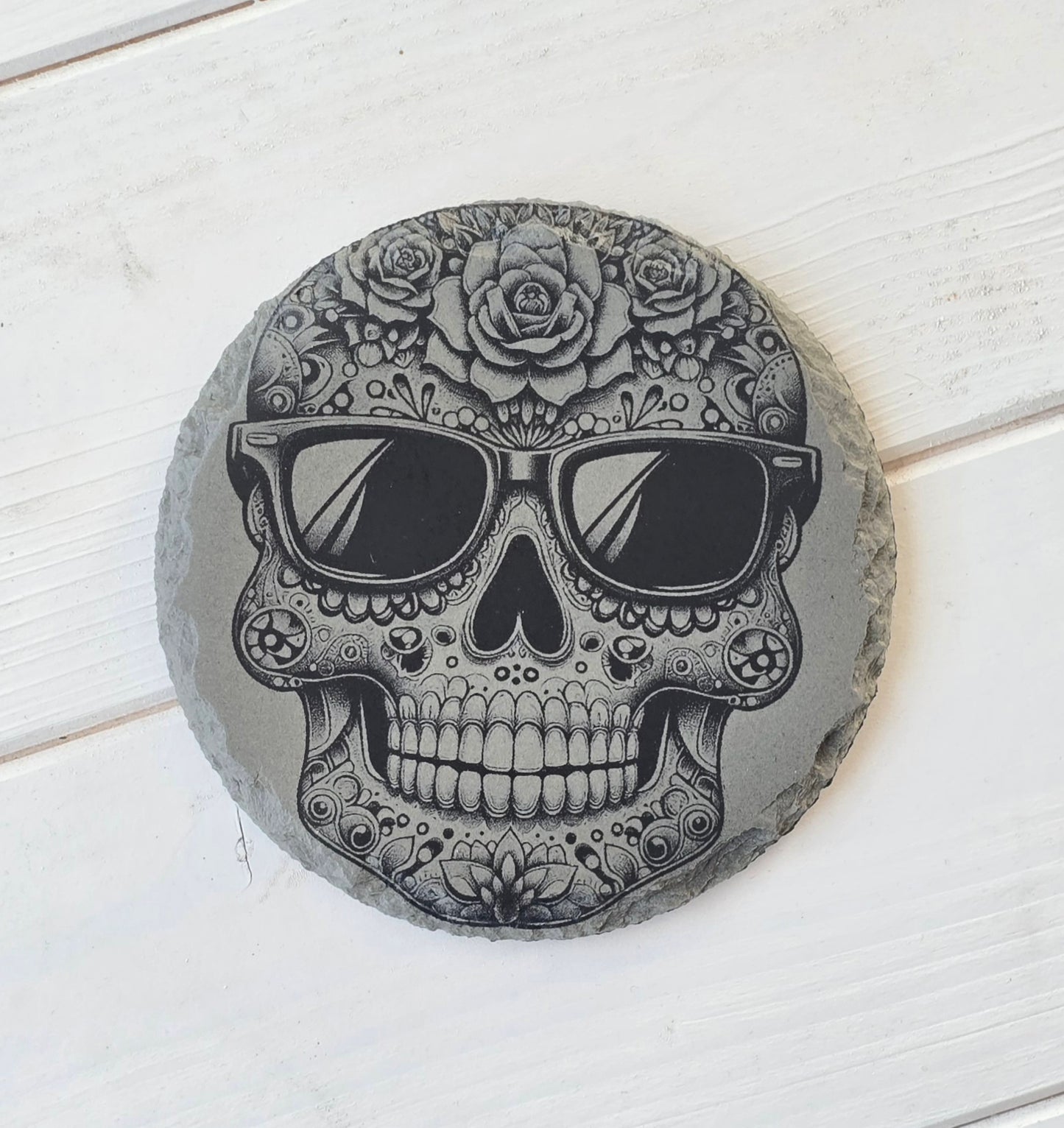 Square Slate Coasters – Intricate Mexican Skull Designs with Day of the Dead Flair (Copy)