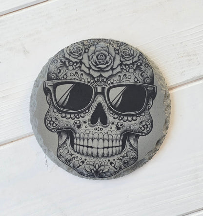 Square Slate Coasters – Intricate Mexican Skull Designs with Day of the Dead Flair (Copy)