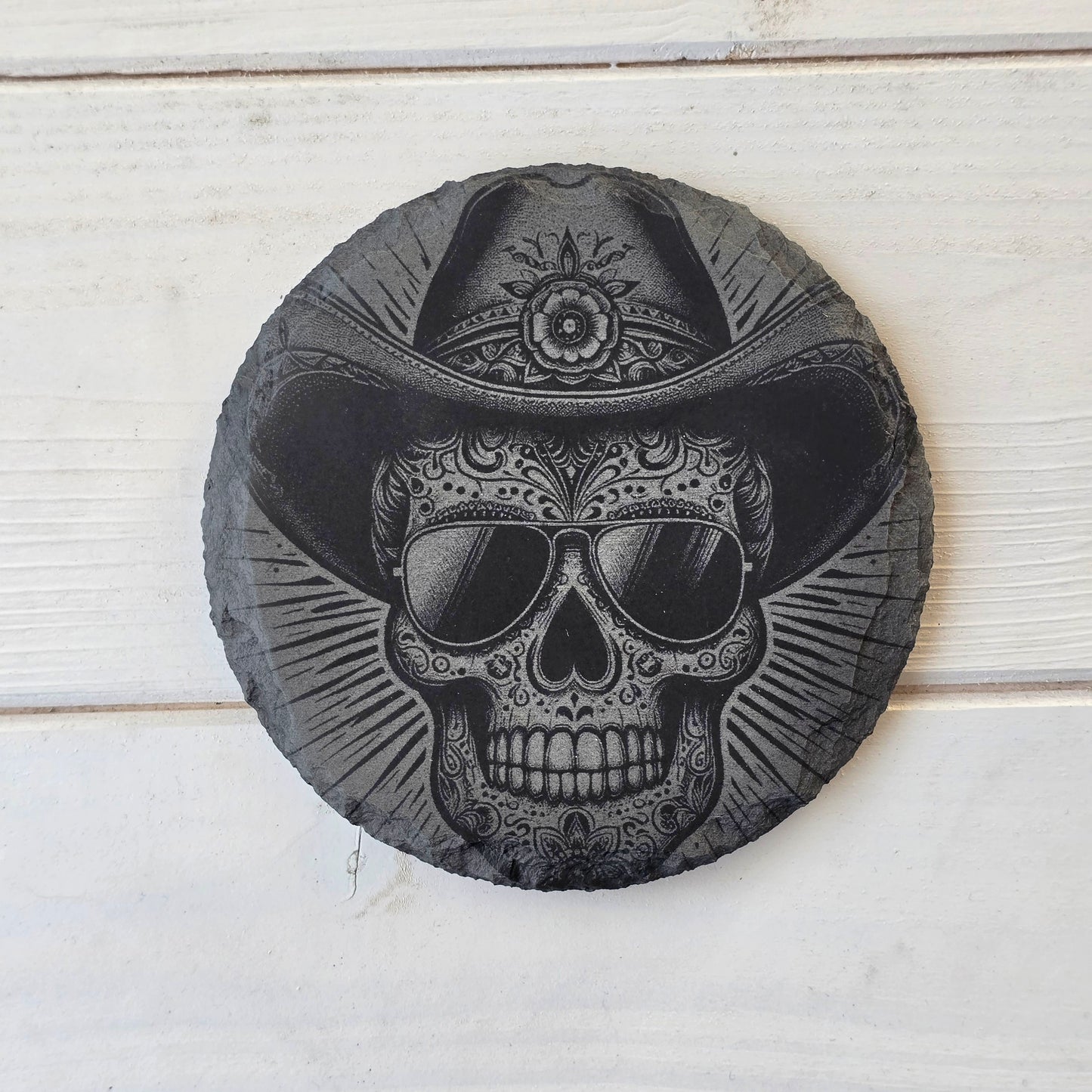 Square Slate Coasters – Intricate Mexican Skull Designs with Day of the Dead Flair (Copy)
