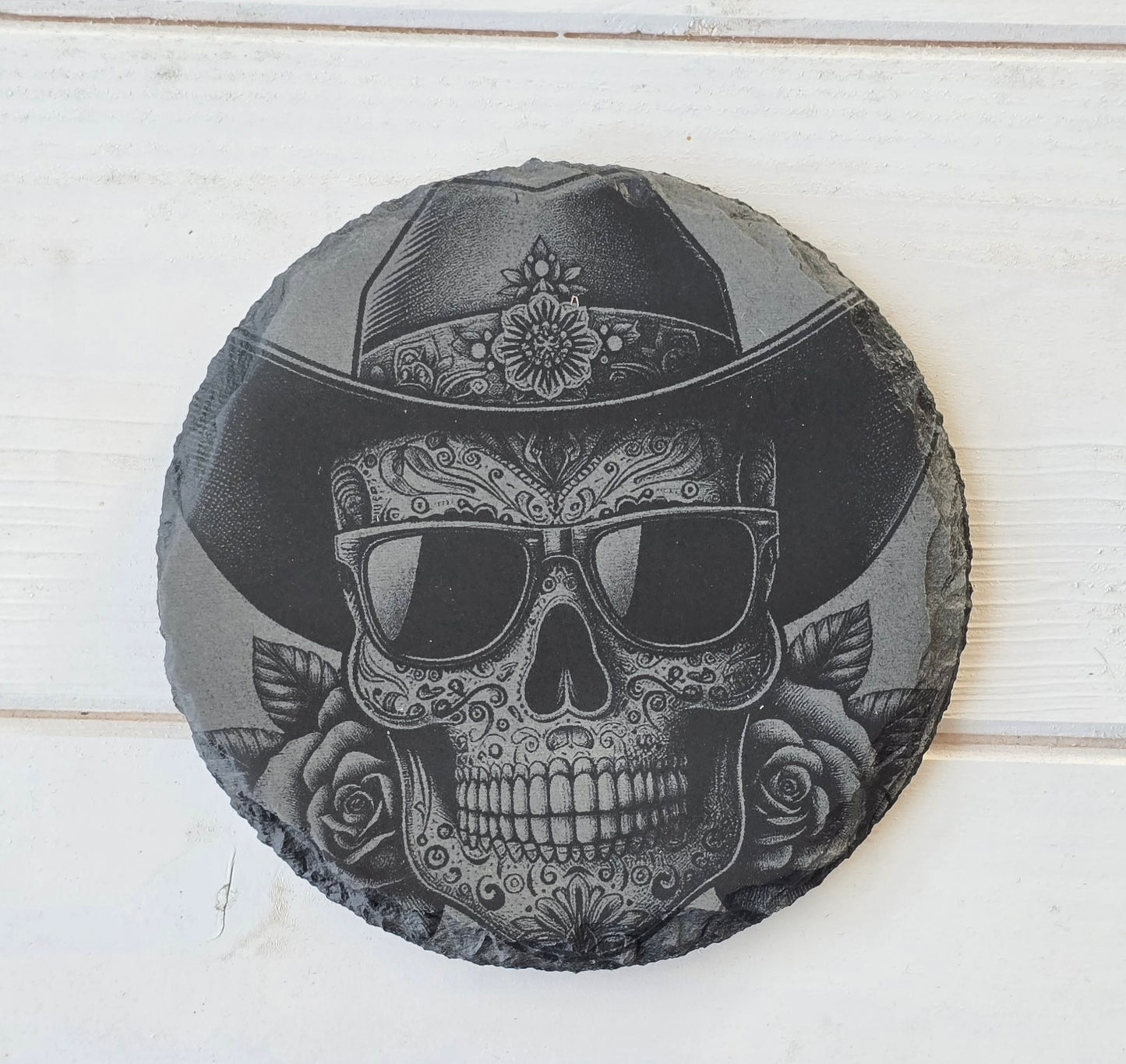 Square Slate Coasters – Intricate Mexican Skull Designs with Day of the Dead Flair (Copy)