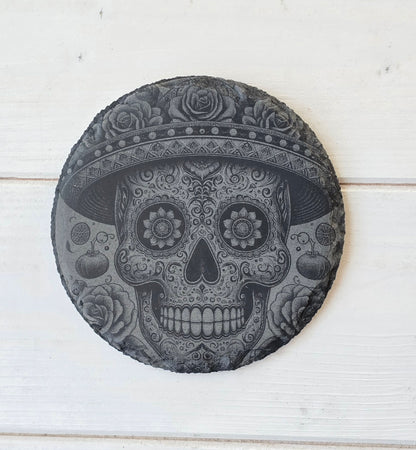 Square Slate Coasters – Intricate Mexican Skull Designs with Day of the Dead Flair (Copy)