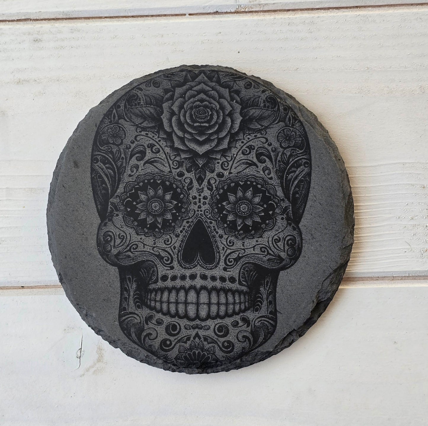 Square Slate Coasters – Intricate Mexican Skull Designs with Day of the Dead Flair (Copy)