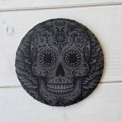 Square Slate Coasters – Intricate Mexican Skull Designs with Day of the Dead Flair (Copy)