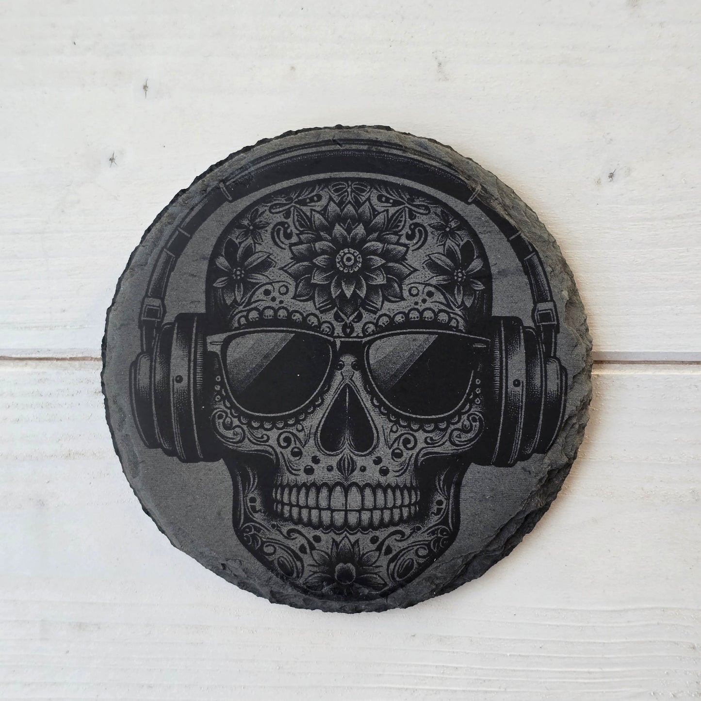 Square Slate Coasters – Intricate Mexican Skull Designs with Day of the Dead Flair (Copy)