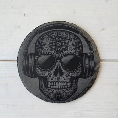 Square Slate Coasters – Intricate Mexican Skull Designs with Day of the Dead Flair (Copy)