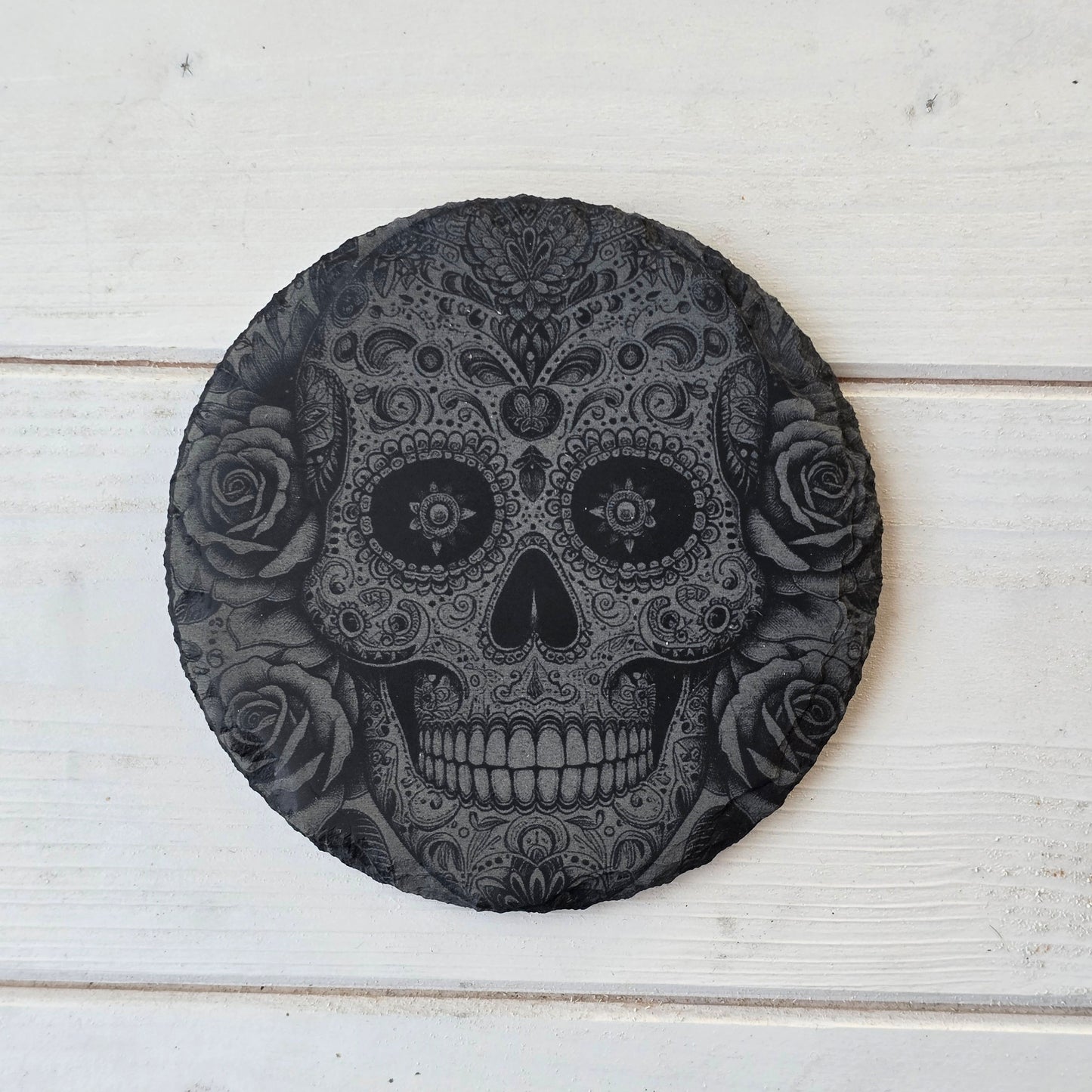 Square Slate Coasters – Intricate Mexican Skull Designs with Day of the Dead Flair (Copy)