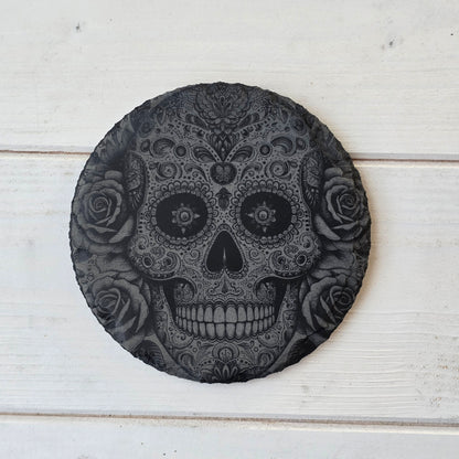 Square Slate Coasters – Intricate Mexican Skull Designs with Day of the Dead Flair (Copy)