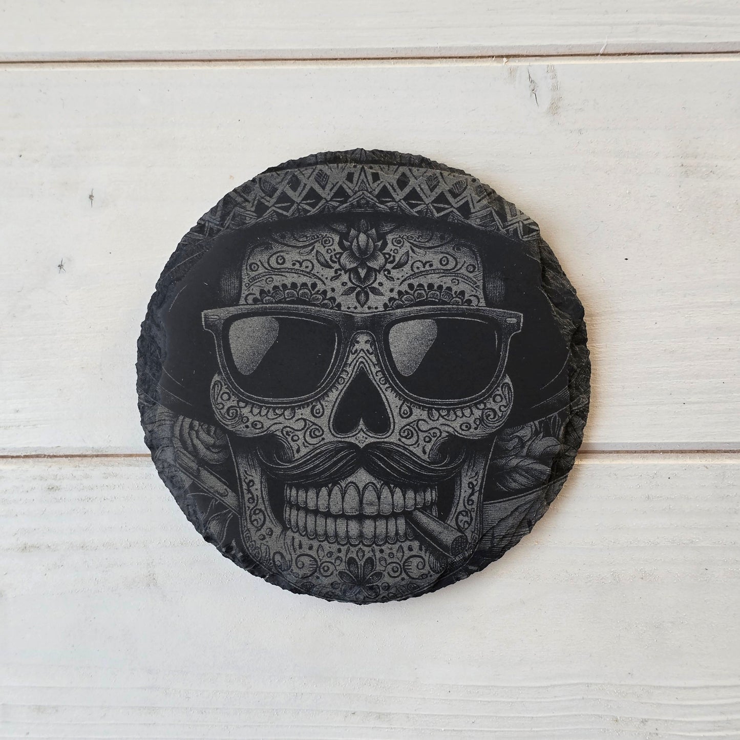 Square Slate Coasters – Intricate Mexican Skull Designs with Day of the Dead Flair (Copy)