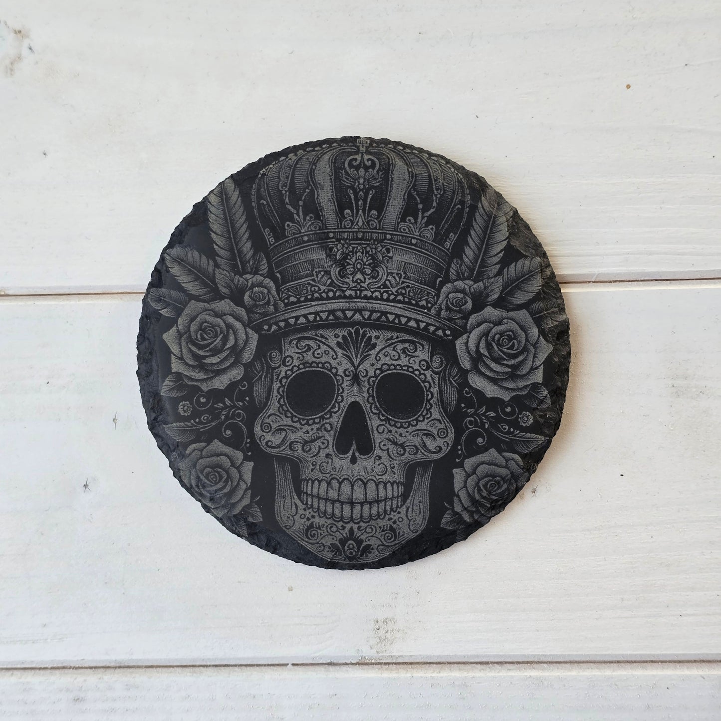 Square Slate Coasters – Intricate Mexican Skull Designs with Day of the Dead Flair (Copy)