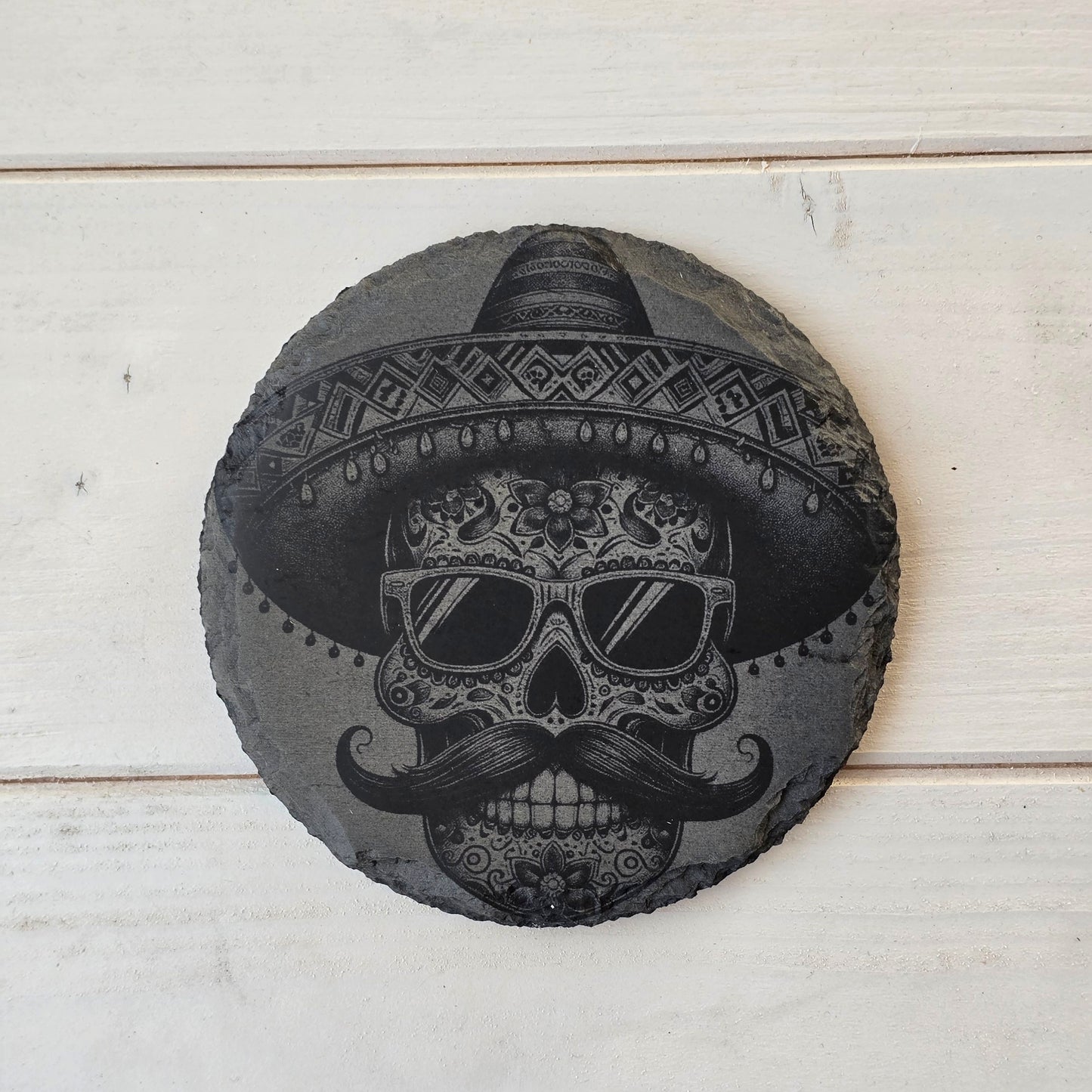 Square Slate Coasters – Intricate Mexican Skull Designs with Day of the Dead Flair (Copy)