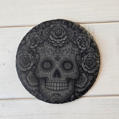 Square Slate Coasters – Intricate Mexican Skull Designs with Day of the Dead Flair (Copy)